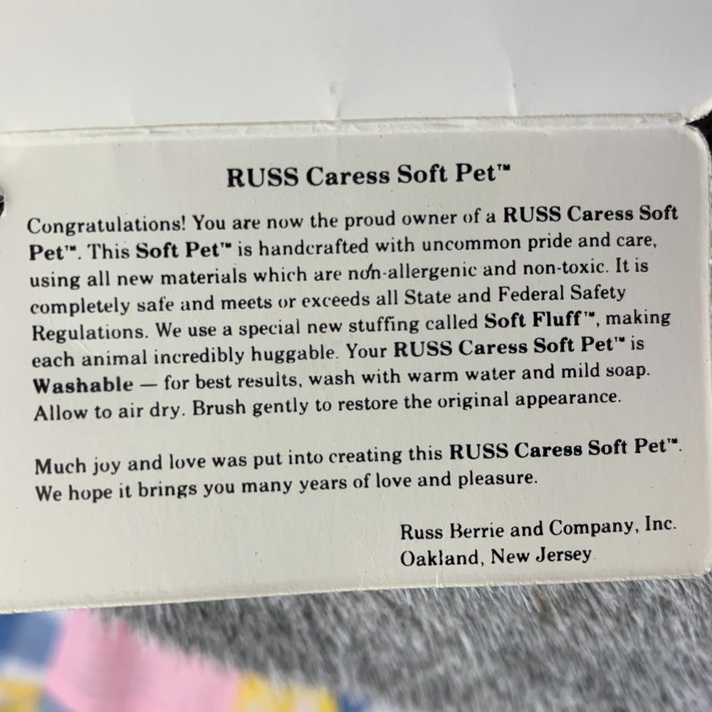 "Bouncy" by Russ Caress Soft Pets 8" plush Bunny - Picture 7 of 13